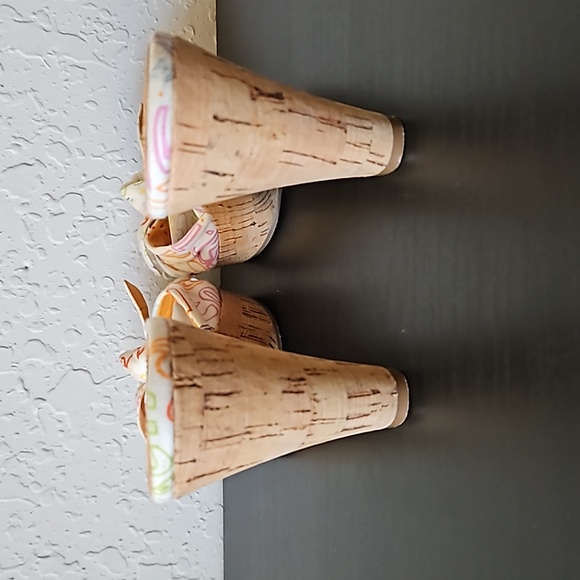Coach Karen Graffiti Poppy Pop Cork Heels Slide Sandals, size 7.5 B - Picture 6 of 12